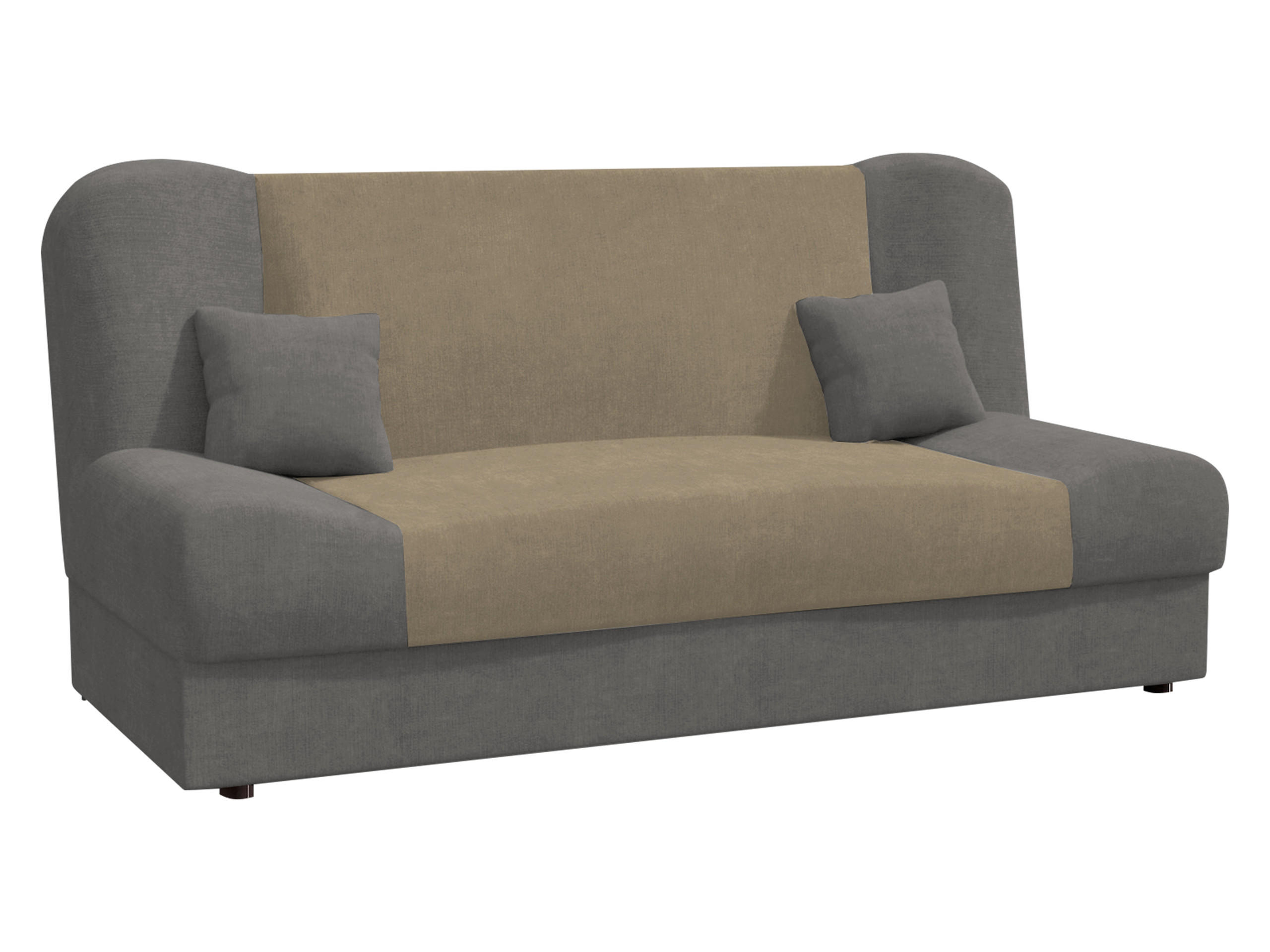 CANAPEA EXTENSIBILA Jonas Style - gri, material textil/lemn (195/86/87cm)