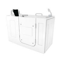 WHIRLPOOL-SENIORENWANNE S07WP-TH-B-R Weiß - Weiß, Glas/Kunststoff (76/116/140cm) - AcquaVapore by Sandra Jentho