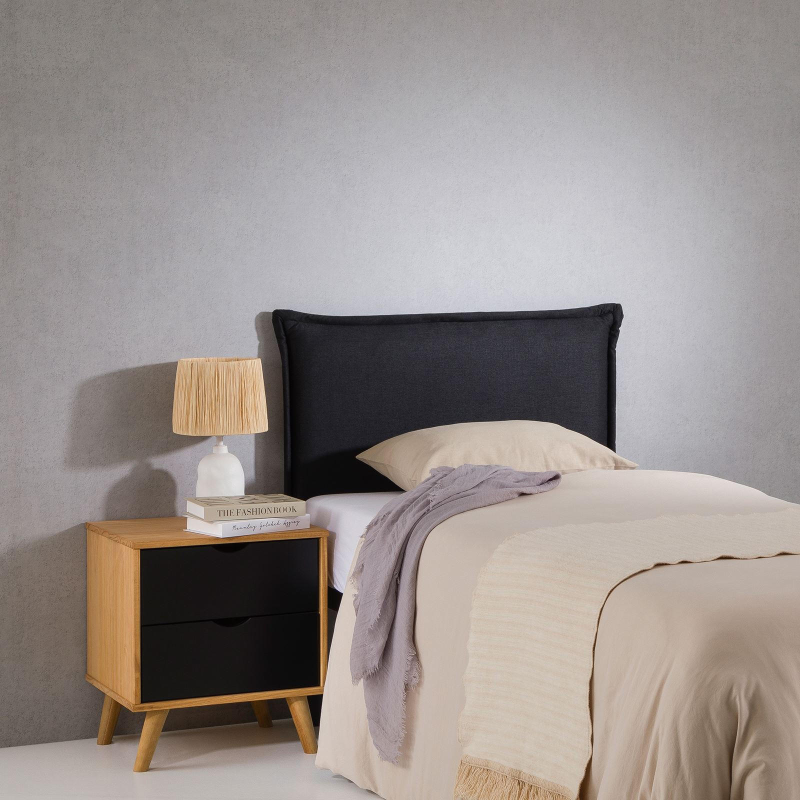 Thumbnail - Idimex Kopfteil, Schwarz, Textil, Mode, 91x99x7 cm, Schlafzimmer, Betten