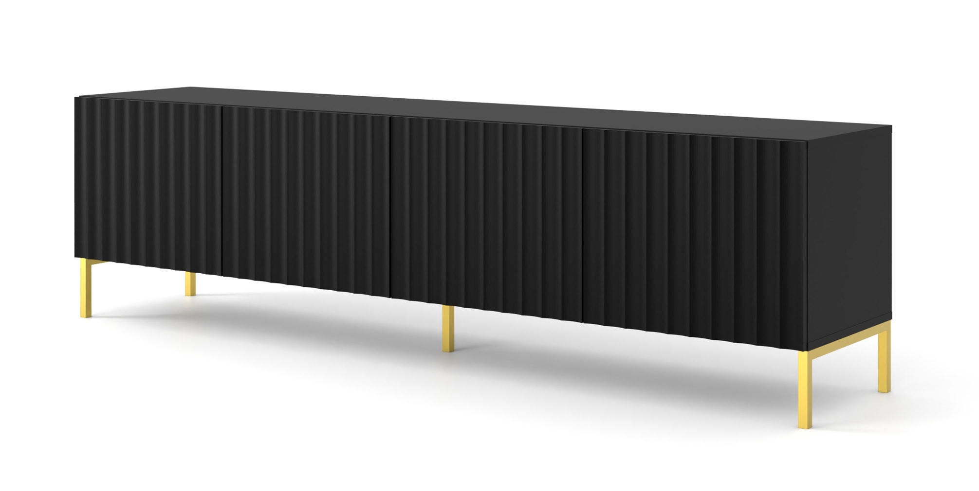 Raumhirsch Furniture TV Schwarz, Gold 200x56x42 cm