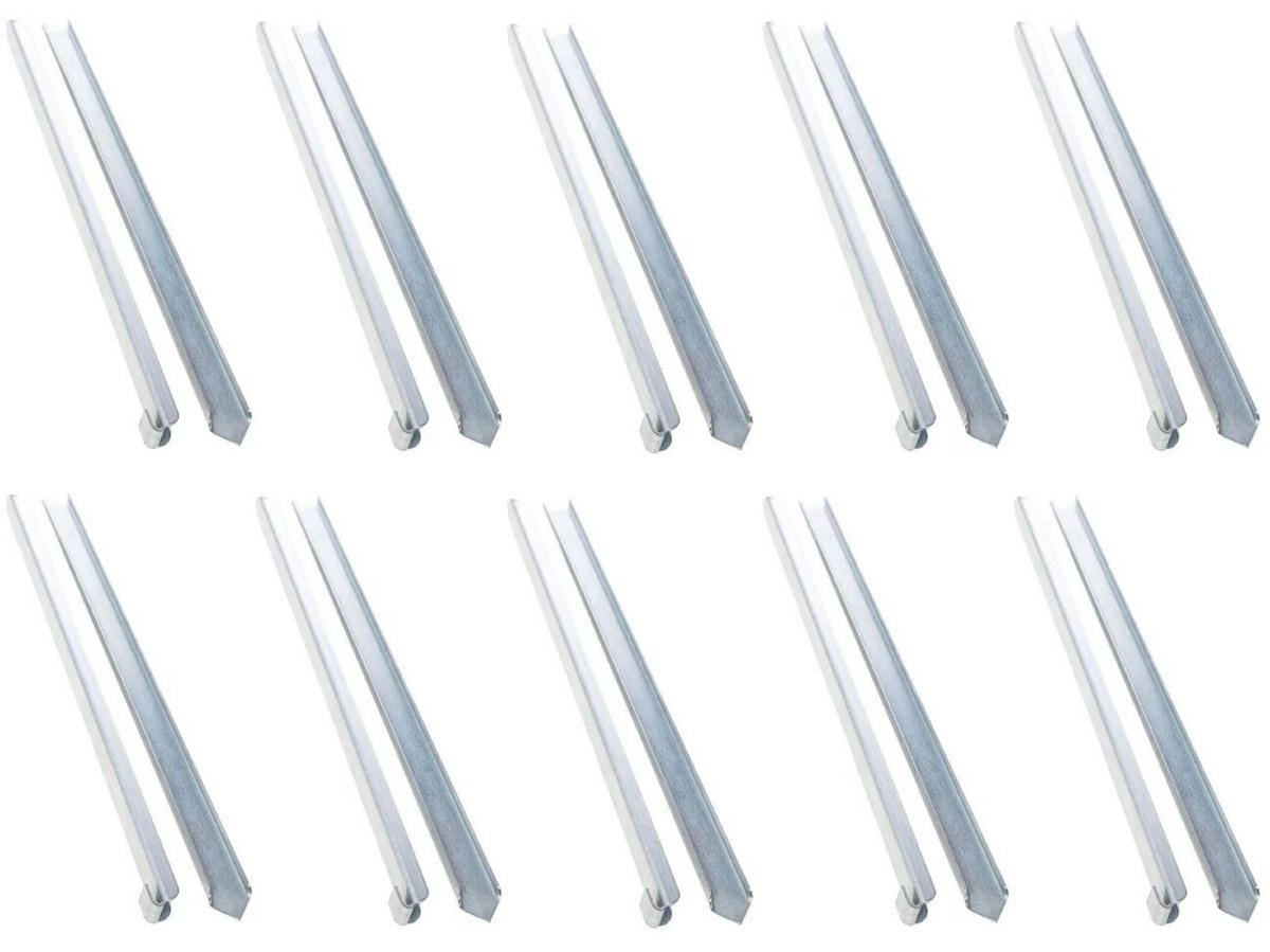 ERDANKER 10er Set, schmal, Metall, 40x2,6x0,2 cm - Silberfarben, Metall (2.6/1/40cm) - ich-zapfe