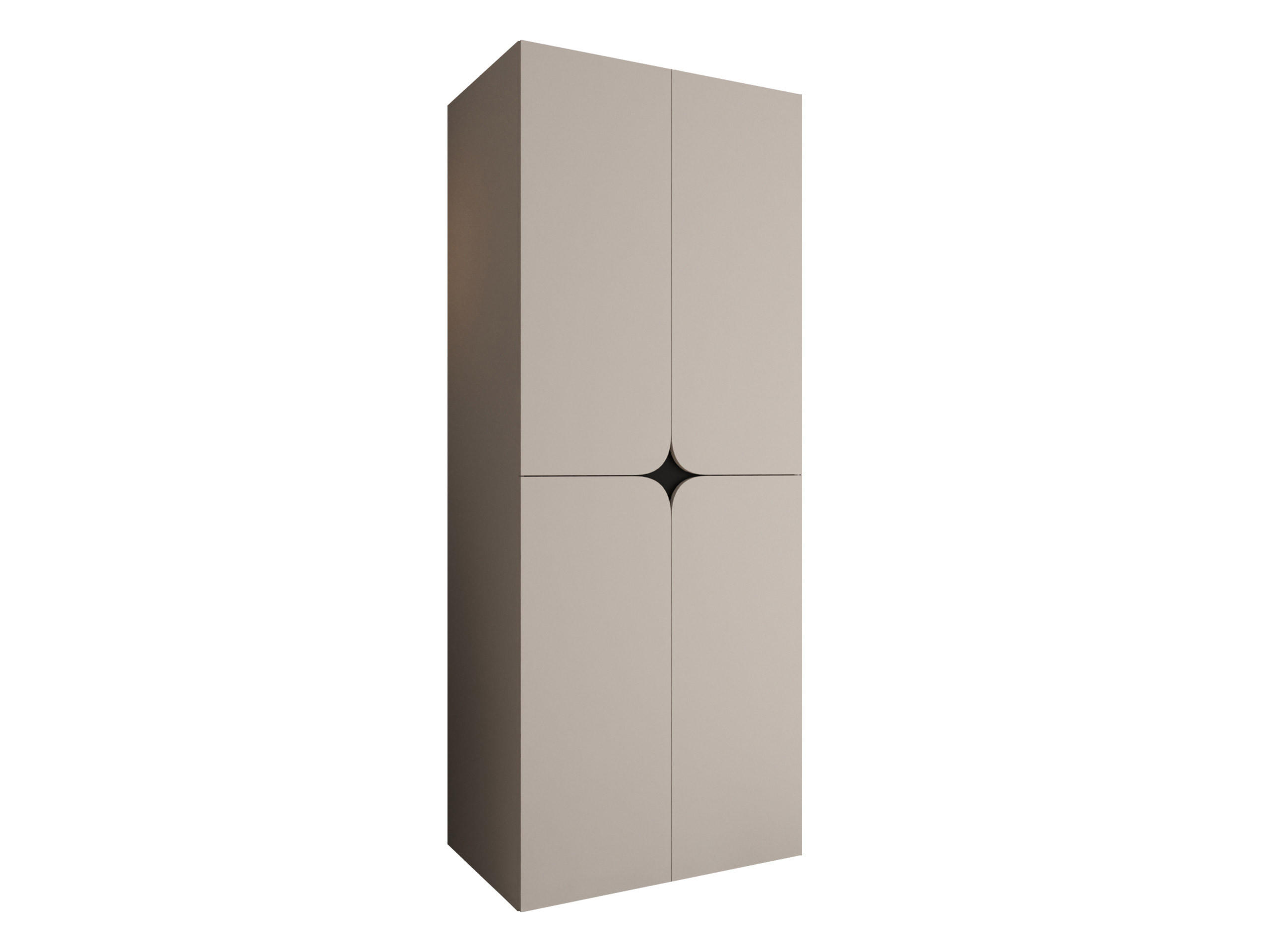 DREHTÜRENSCHRANK Espresso 80 cm - Kaschmir/Schwarz, Holzwerkstoff/Kunststoff (80/203/50cm) - MIRJAN24
