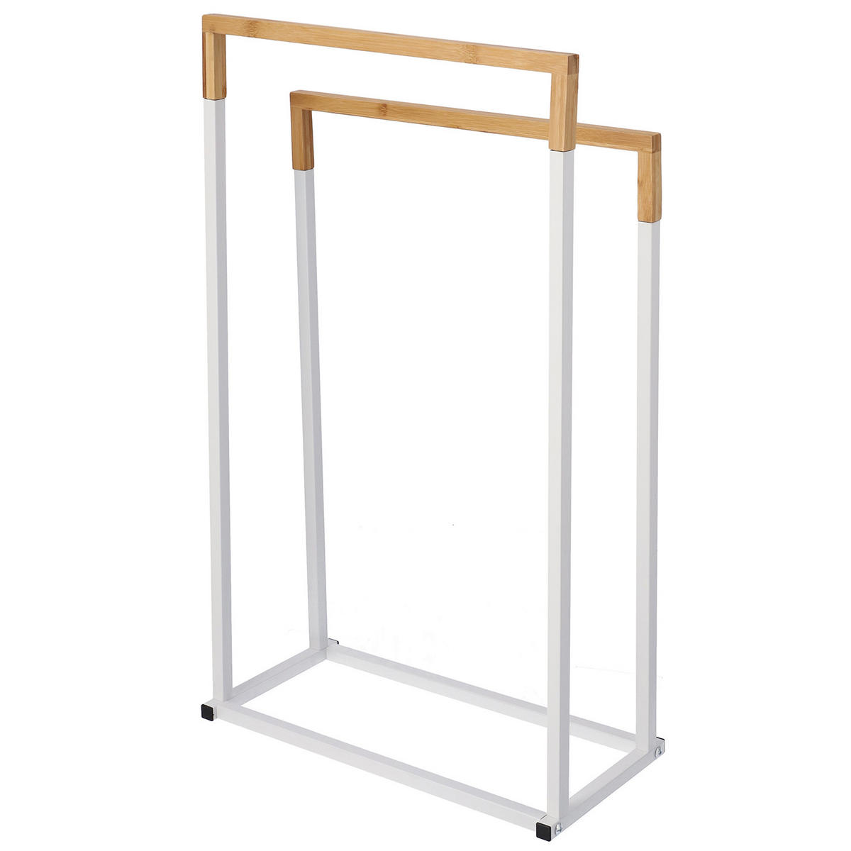 HANDTUCHHÄNGER CD-989313 weiße/braune - Hellbraun/Weiß, Holz/Metall (45/76/22cm) - JuMi