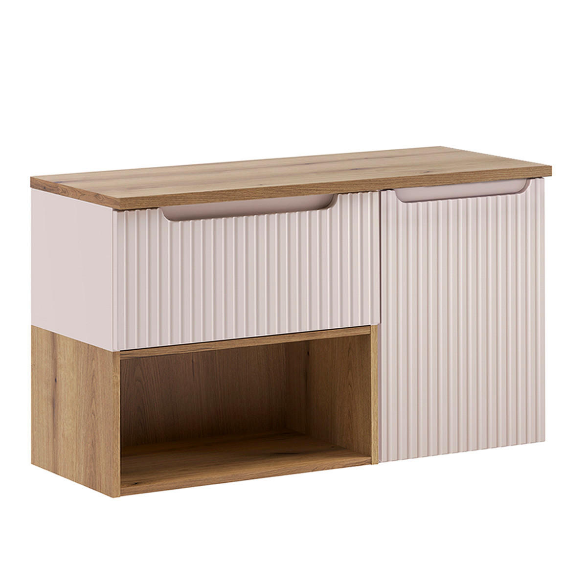 WASCHTISCHUNTERSCHRANK 100.4cm Riva 2er-Set Kaschmir - Beige, Holzwerkstoff (100.4/60/40cm) - Petits-meubles