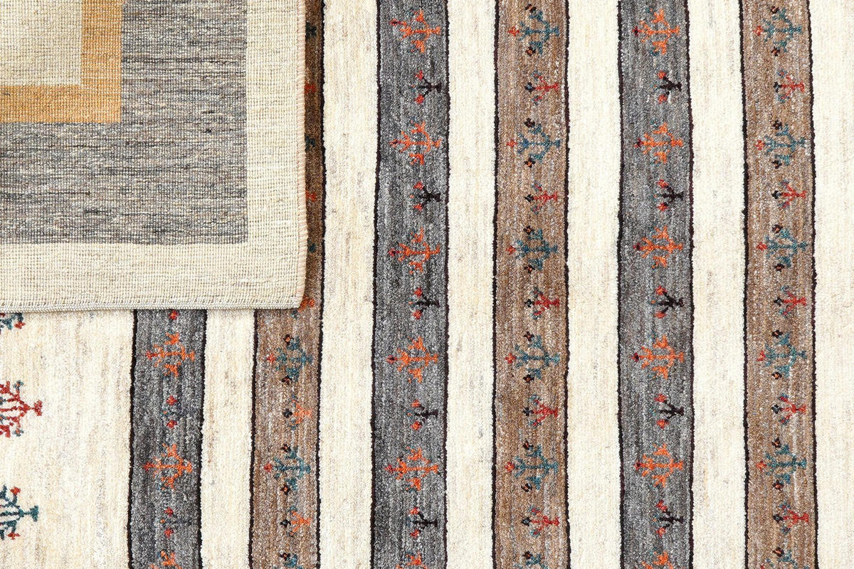 GABBEH-TEPPICH handgeknüpft Sonnat Beige 203/152 cm Schurwolle - Beige, Textil (152/203cm) - Looma