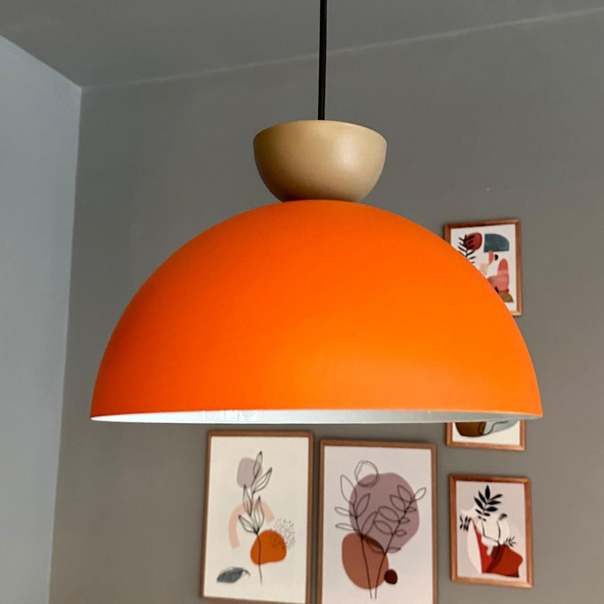 PENDELLEUCHTE BSYimpi - Orange, Metall (30/30/24cm) - Bamyum