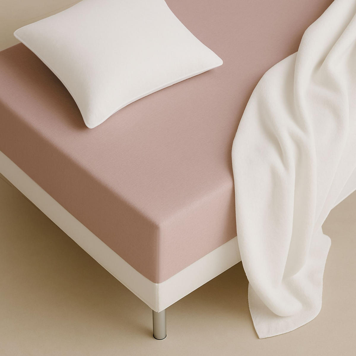 NAPÍNACIE prestieradlo FLAT - biela, textil (90/200cm) - Schöner Wohnen