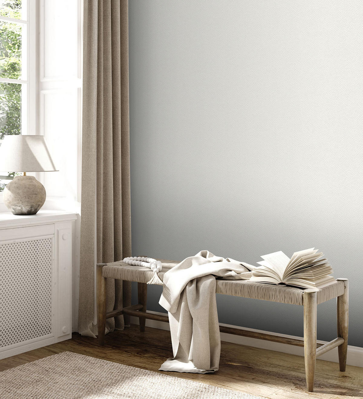 VLIESTAPETE Weiß 53/1005 cm - Weiß, Textil (53/1cm) - KUNSTLOFT