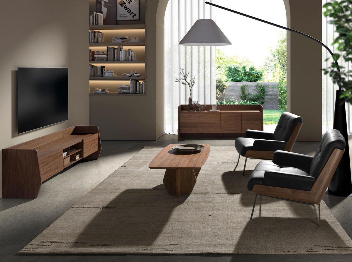 SIDEBOARD Rechteckig Walnuss 180/45/75 - Walnussfarben, Holz (180/75/45cm) - ANGEL CERDA