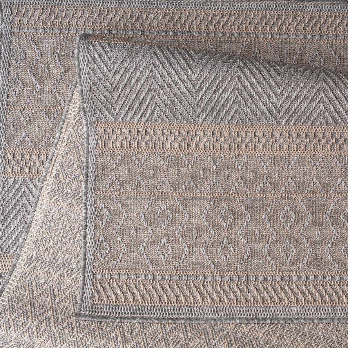 OUTDOORTEPPICH 60/100 cm Vermont 183 - Grau, Textil (60/100cm) - Paco Home