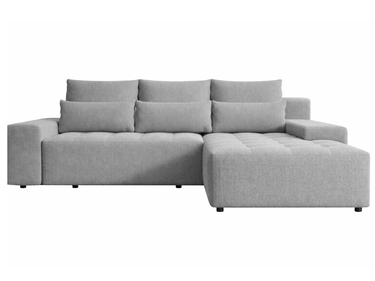 ECKSOFA Vento Grau - Schwarz/Grau, Holz/Kunststoff (280/184cm) - Graingold