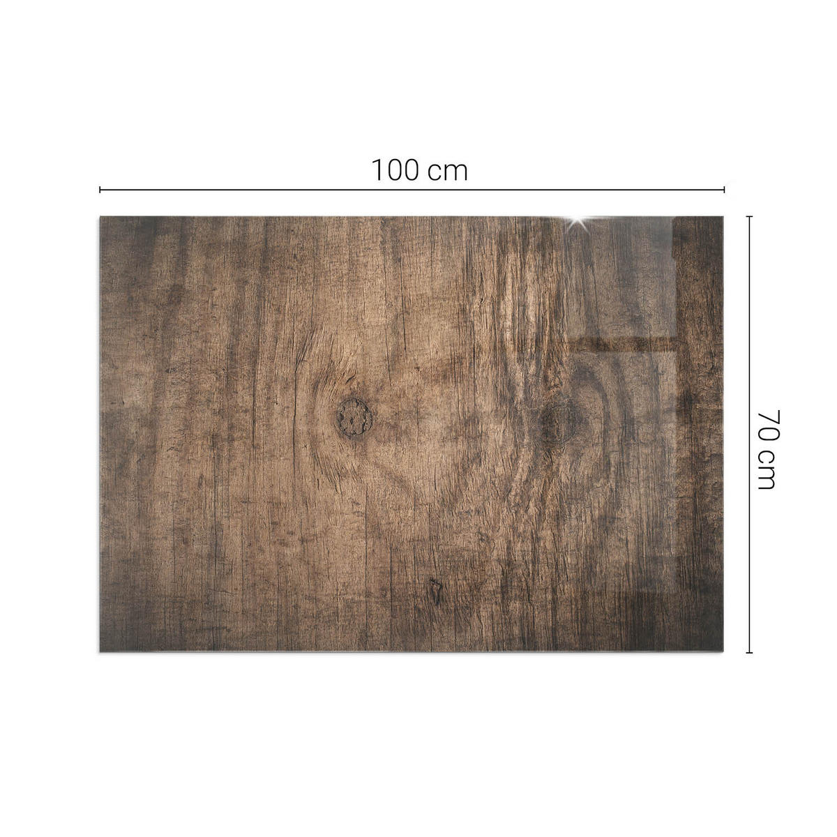 GLASPLATTE für Kamin 100x70 cm Braun - Braun, Glas (100/70/0.4cm) - ArtPrintCave