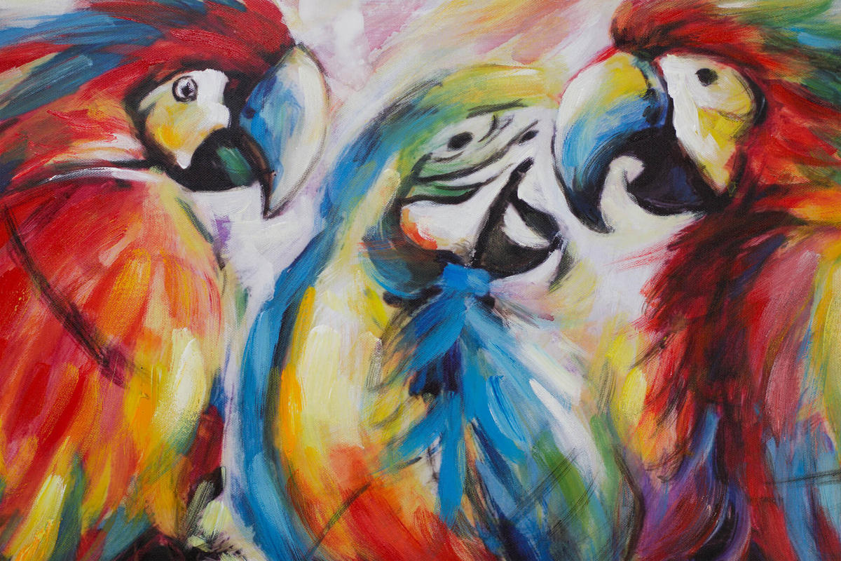 RUČNE MAĽOVANÝ AKRYLOVÝ OBRAZ 100/75 cm, viacfarebný, figurálny motív - viacfarebná, drevo/textil (100/75cm) - KUNSTLOFT