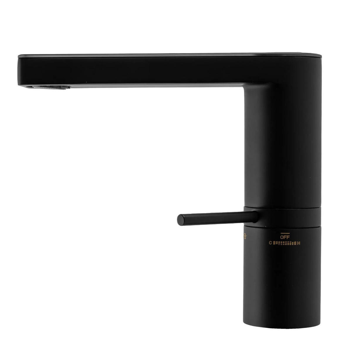 WASCHBECKENARMATUR Rea Amar Lcd Black Low - Schwarz, Metall (4.2/14.5/16cm) - REA