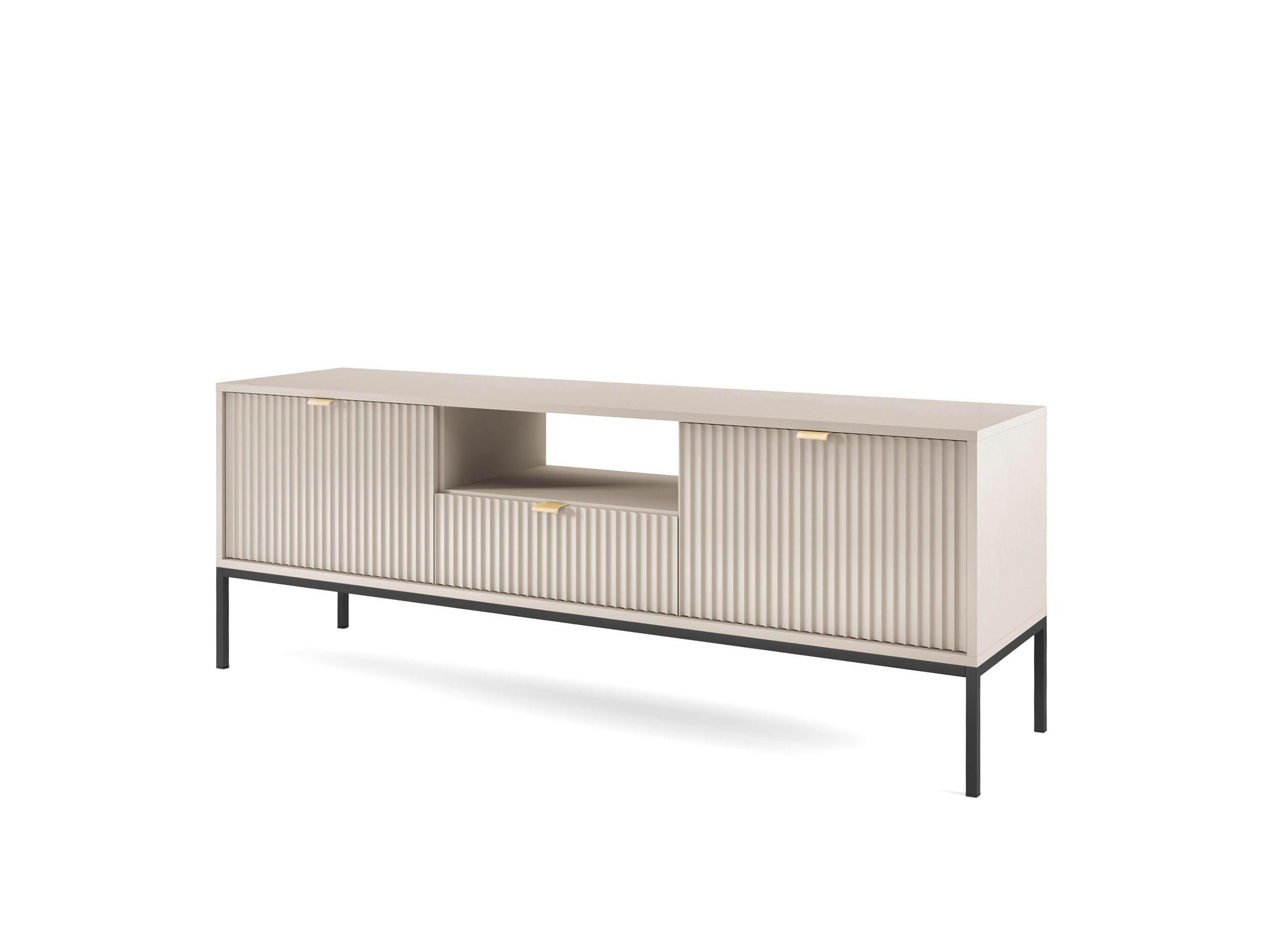 TV-SCHRANK Font 154x56x39 cm - Lowboard mit Stauraum - Tv Ständer aus Laminierter Spanplatte - Beige Kaschmir - Beige, Holzwerkstoff (154/56/39cm) - Chilly
