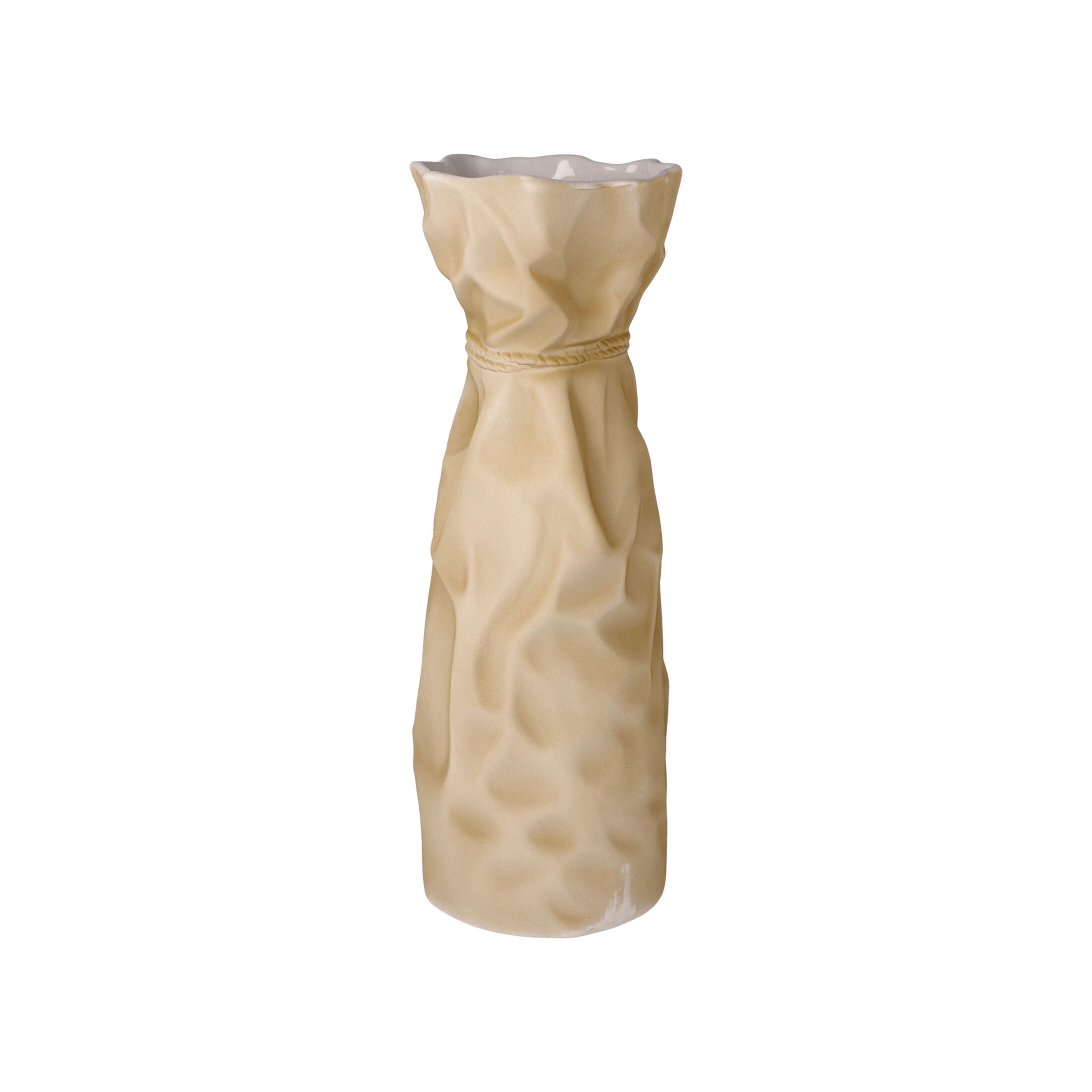 VASE Papyrus, Biskuit-Porzellan, Sand, 30 cm - Beige, Keramik (30cm) - Goebel