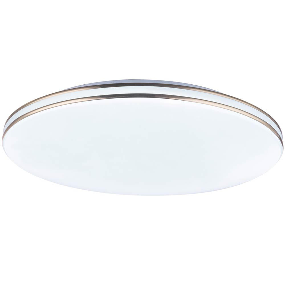 LED DECKENLEUCHTE Metall Weiß Opal - Weiß, Metall (37/37/8cm) - Globo Lighting