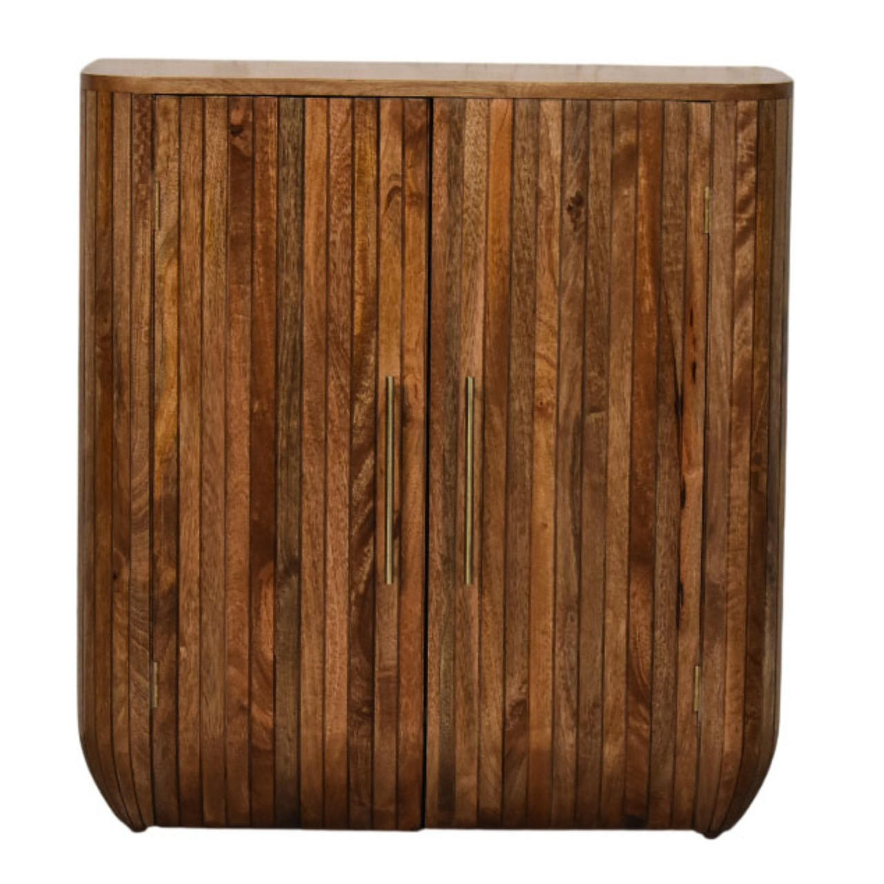 SCHRANK mit Golden-Teak-Finish, 2 Türen, 2 Innenablagen, geröstetes Braun - Braun, Holz (75/80/35cm) - Artisan Furniture