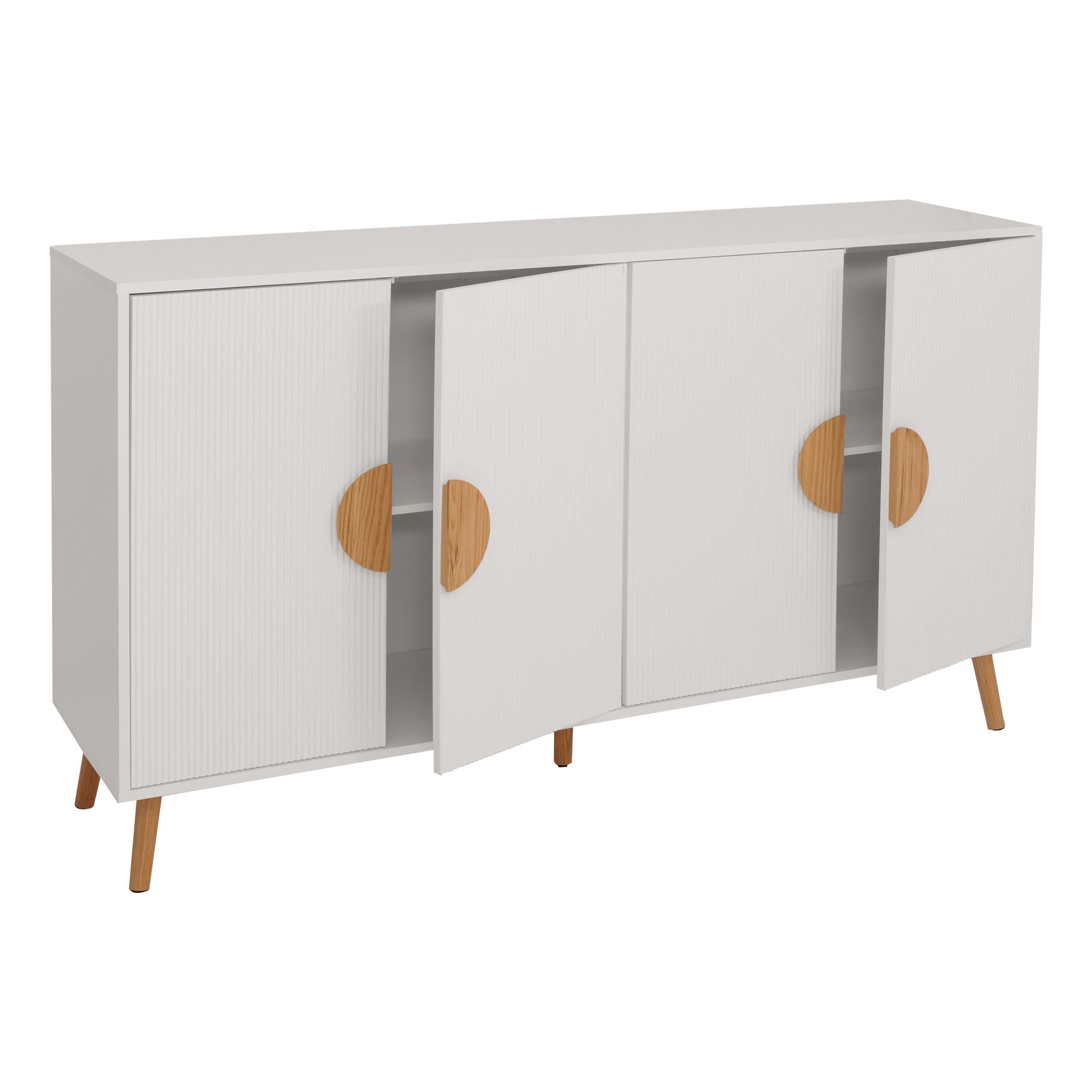 SIDEBOARD Weiß - Weiß, Holz (150/88/40cm) - MCW