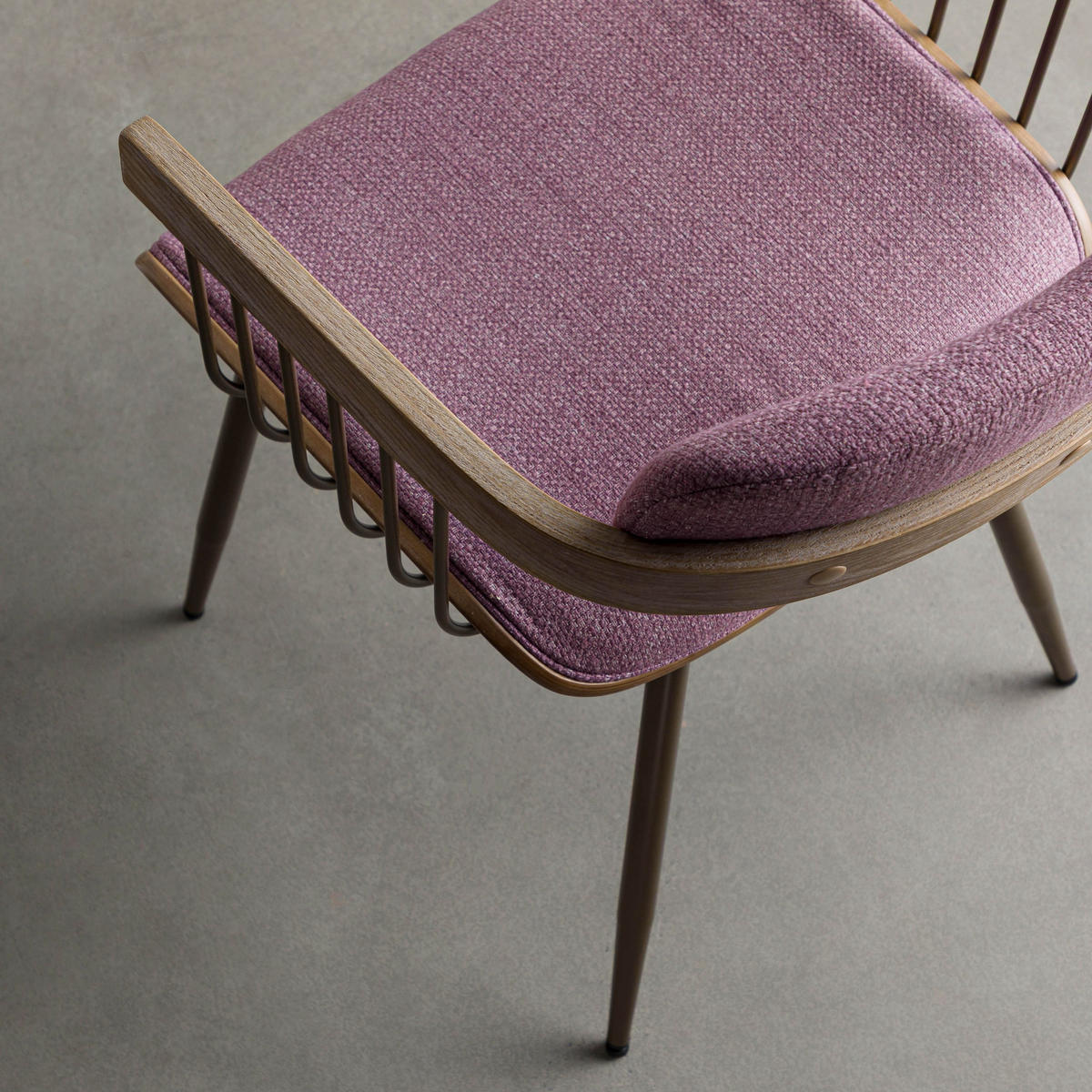 STUHL Massivholz 51 x 53 x 78 cm violett POLSTERSTÜHLE #01 - Violett, Holz (51/78/53cm) - Massivmoebel24
