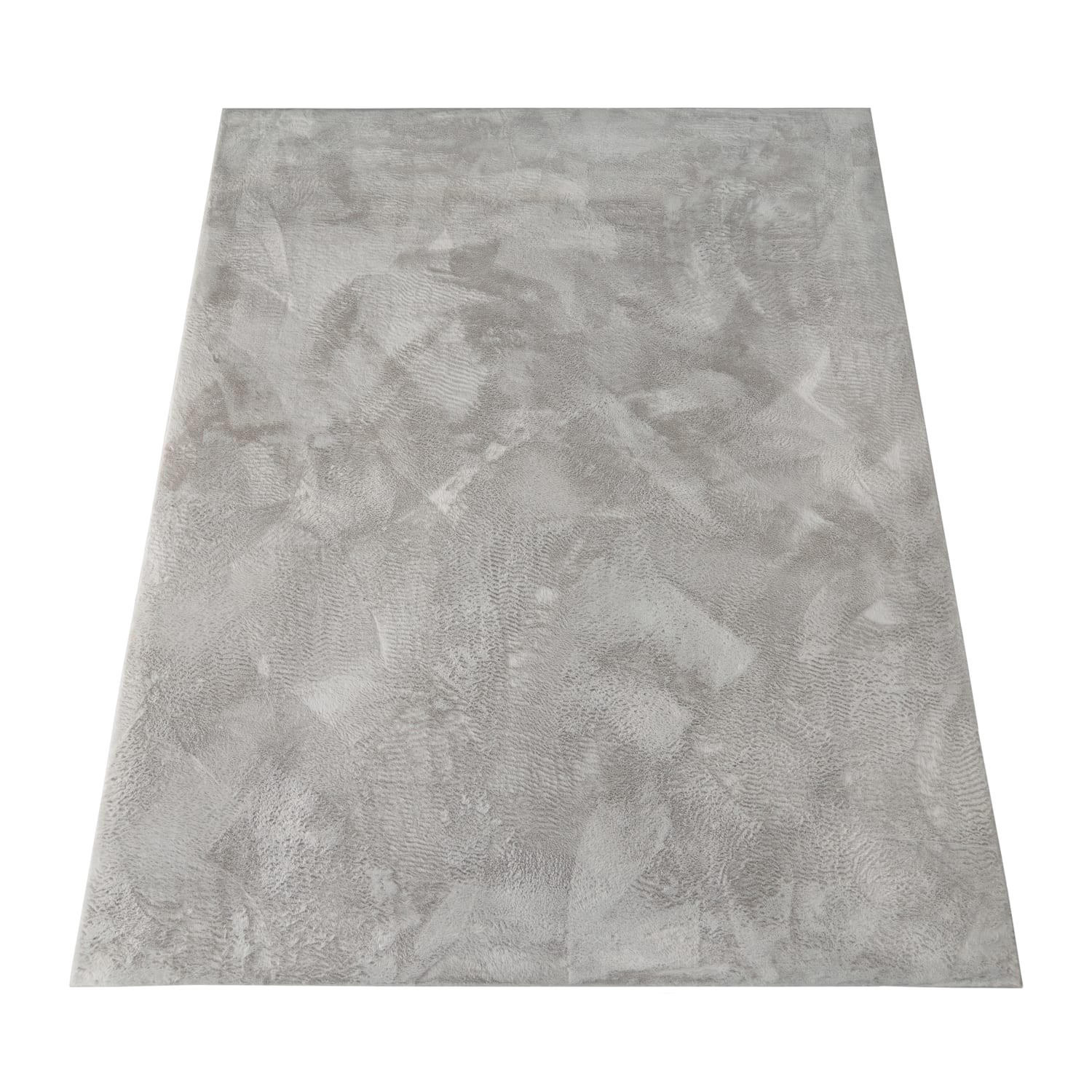 TEPPICH Kurzflor waschbar Einfarbig Wohnzimmer schmutzabweisend Grau Rechteckig 120x170 - Grau, Textil (120/170cm) - KADIMA DESIGN