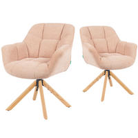 DREHSTUHL Mika-Nea - Honigeiche/Rosa, Eichenholz/Holz (65/81/66cm) - DUBI Möbel