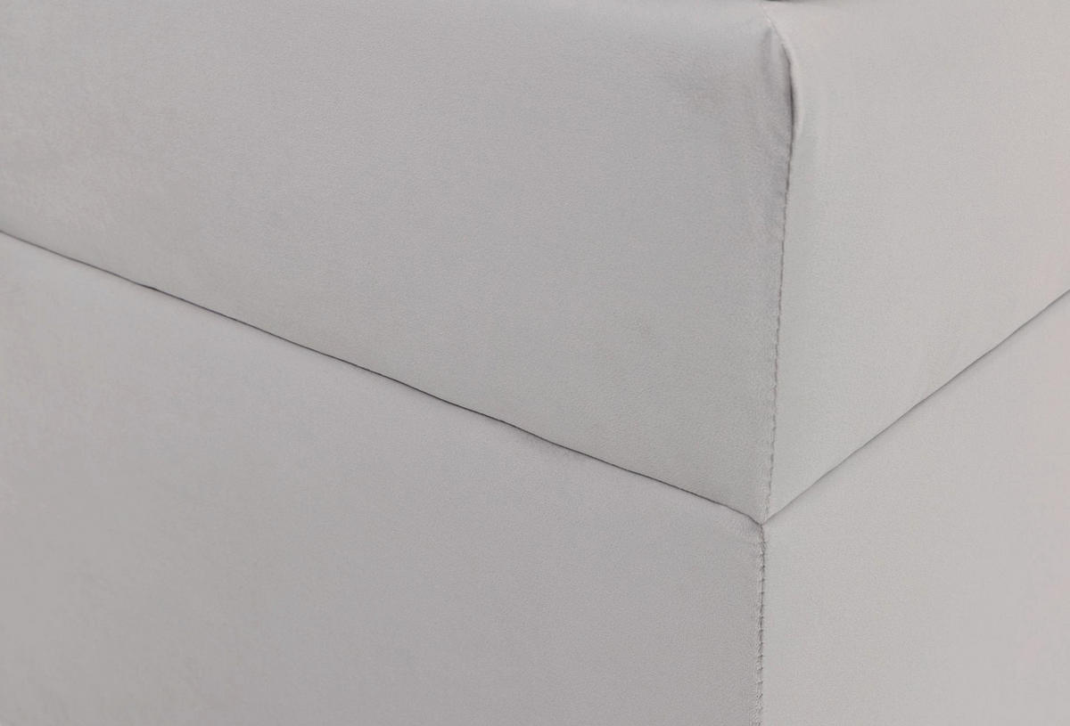 BOXBETT Daissy Hellbeige Samt 160x200 cm - Ecru, Textil (160/200cm) - Selsey