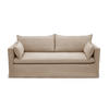SCHLAFSOFA GERADE Leinen und Baumwolle Taupe 206cm - Taupe, Textil (206/93/89cm) - Sia Home