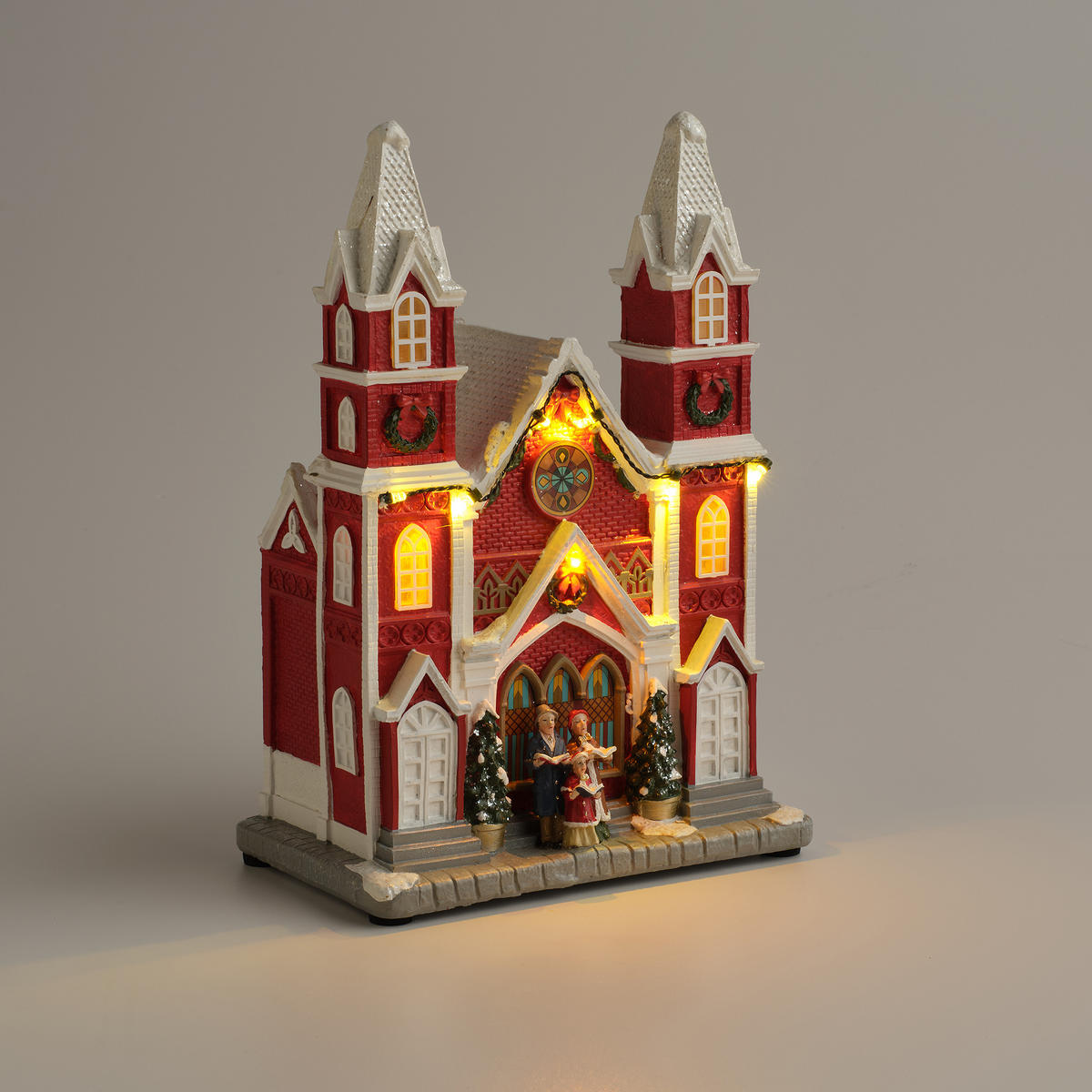 DEKOFIGUR Led FESTHOUSE, 28.5 x 20 cm, Multicolor, Beleuchtet Weihnachtsfigur, Weihnachtsdeko, Deko Wohnzimmer, Winter Christmas, XMAS Geschenk - Multicolor, Kunststoff (12/28.5/20cm) - home&you