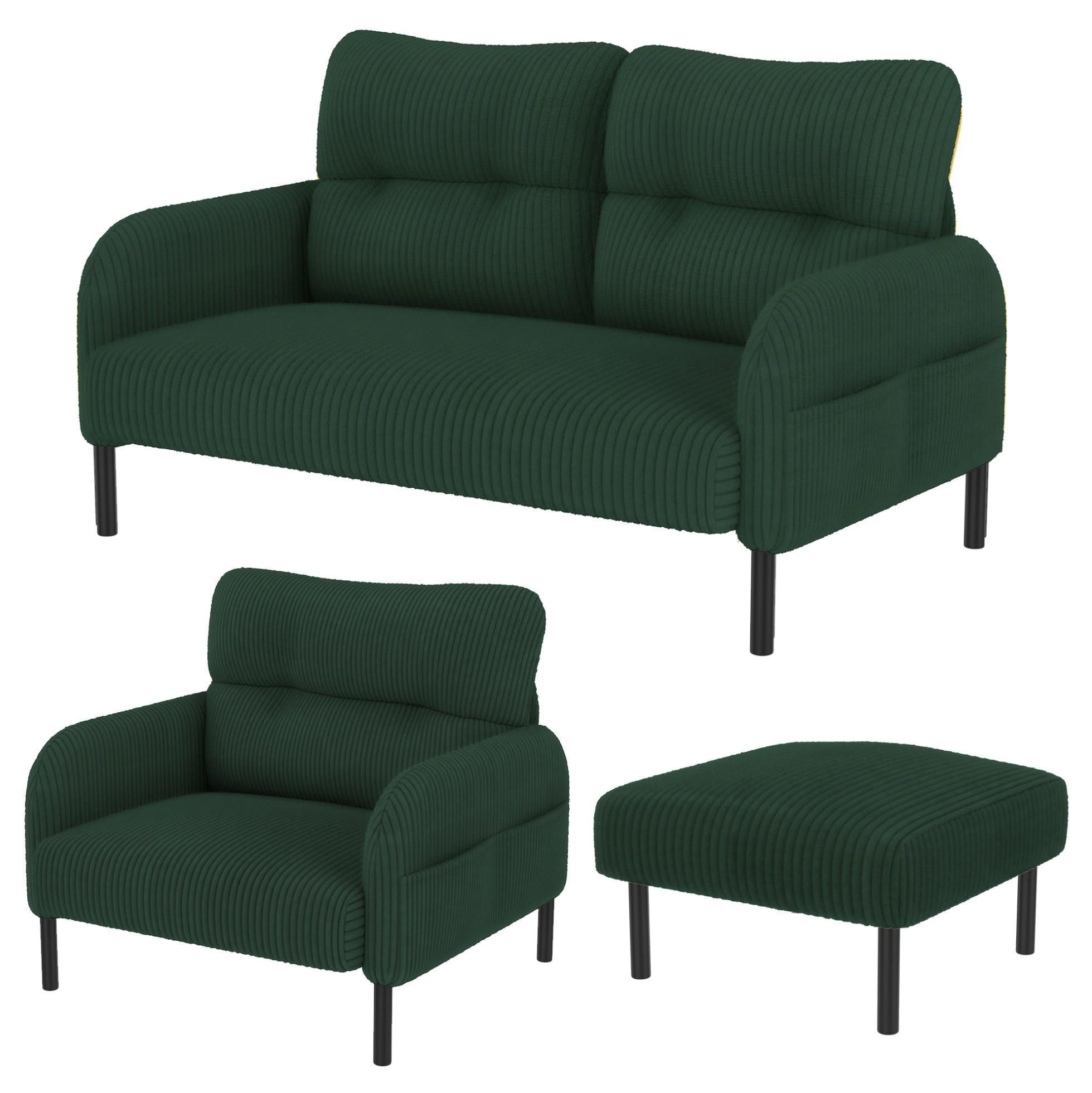 Meubliv Sofa-Set Grün 75x79x120 cm