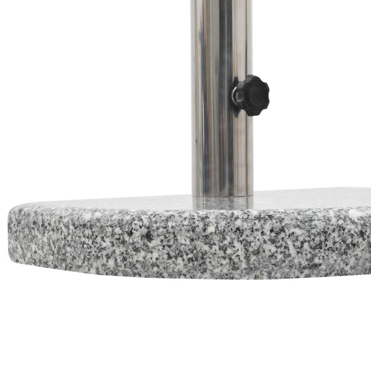 SONNENSCHIRMSTÄNDER Granit 10 Kg Gebogen Grau - Grau, Stein (28/40cm) - vidaXL
