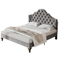 POLSTERBETT 140/200 cm grau mit Lattenrost und höhenverstellbarem Kopfteil - Grau, Textil (140/200cm) - OKWISH