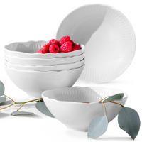 SALATSCHÜSSEL-SET CMIELOW SOFIA 6-tlg aus Porzellan - Weiß, Keramik - KONSIMO®