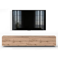 LOWBOARD Barvo 2x100 Eiche Wotan 200/34/32 cm – hängendes TV-Board - Braun, Holzwerkstoff (200/34/32cm) - AX Living