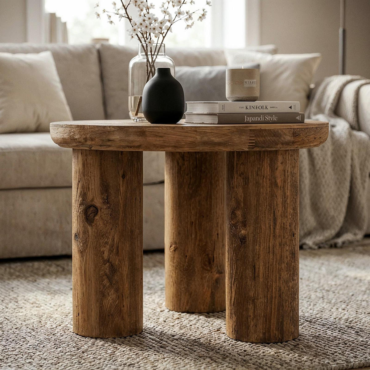 BEISTELLTISCH TAIKI natur - Naturfarben, Holz (60/60/46cm) - IDIMEX
