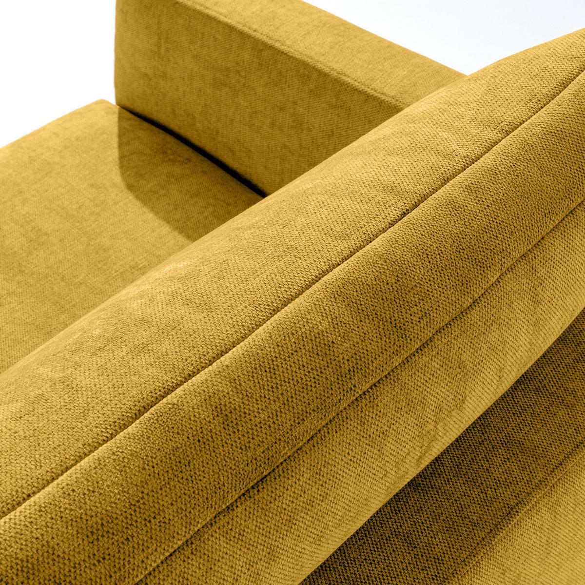 SOFA LUMO, 3-Sitzer, Gelb - Gelb/Schwarz, Holz/Holzwerkstoff (198/90/95cm) - KONSIMO®