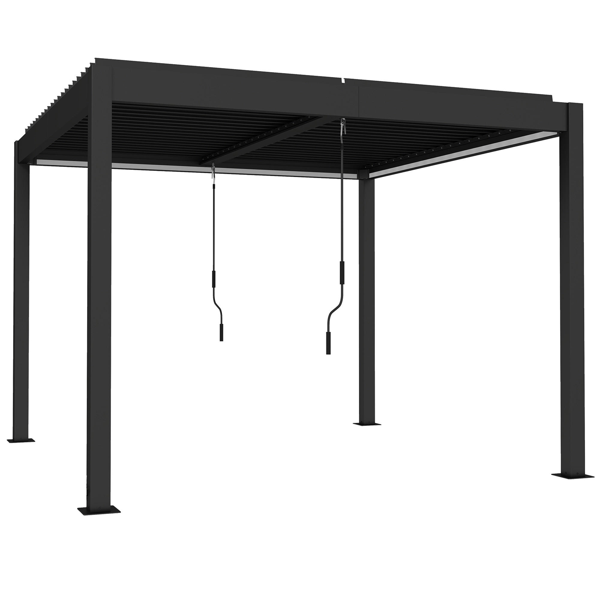 PERGOLA Aluminium Dunkelgrau - Dunkelgrau, Metall (300/250/300cm) - Outsunny