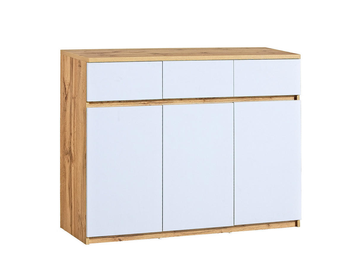 JUGENDZIMMER Arca in Weiß und Eiche Wotan 9 teilig Komplett Set - Weiß, Holzwerkstoff (120/200/80cm)