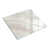 GLASPLATTE 60x52 cm Marmorstruktur - Gelb, Glas (60/0.4/52cm) - TULUP