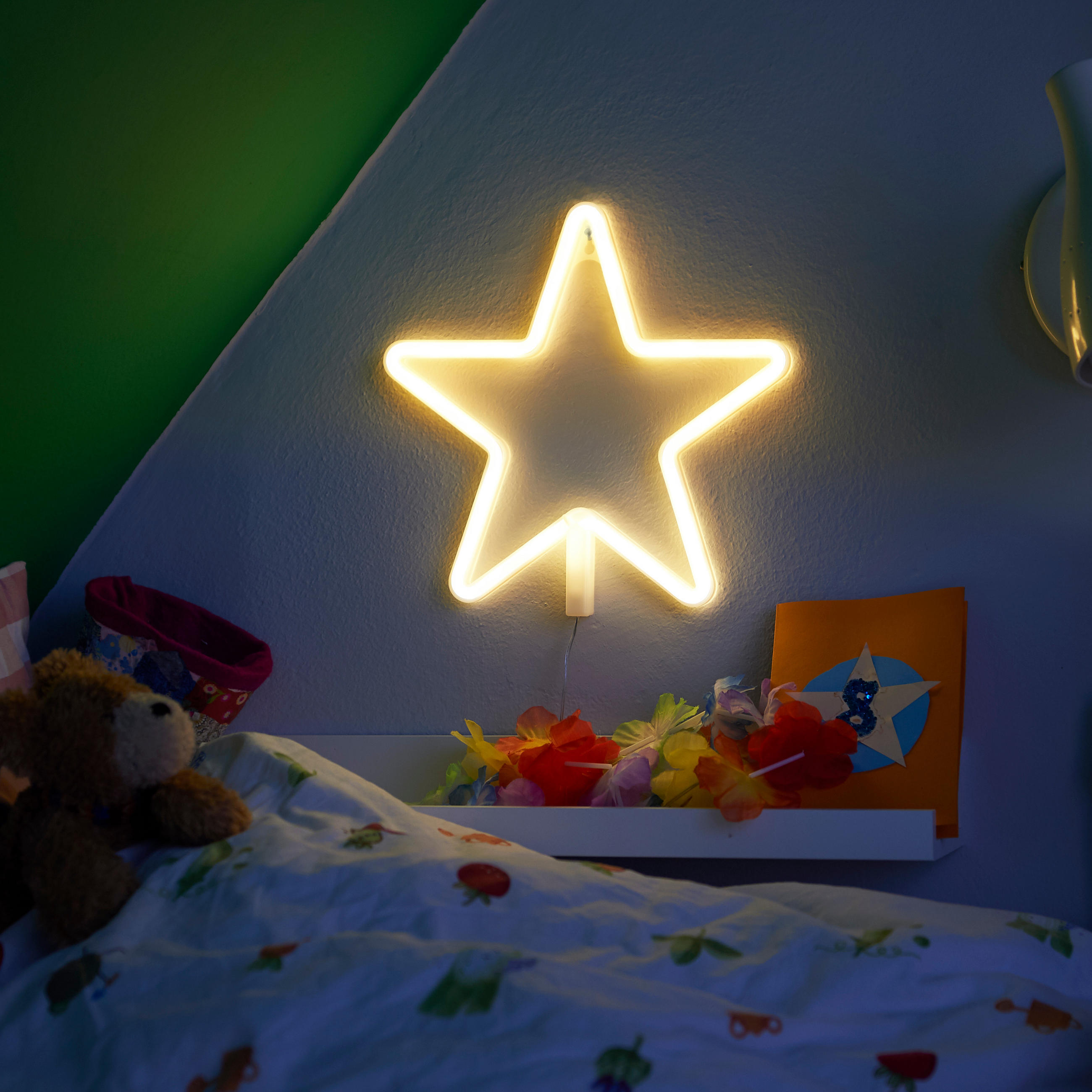 Northpoint Led-Nachtlicht Weiß 29x29x2 cm
