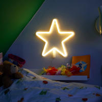 LED-NACHTLICHT - kinderfreundliche Wandleuchte in Sternoptik mit USB-Anschluss und Timer, 2xAA-Batterien - Weiß, Kunststoff (2/29/29cm) - Northpoint