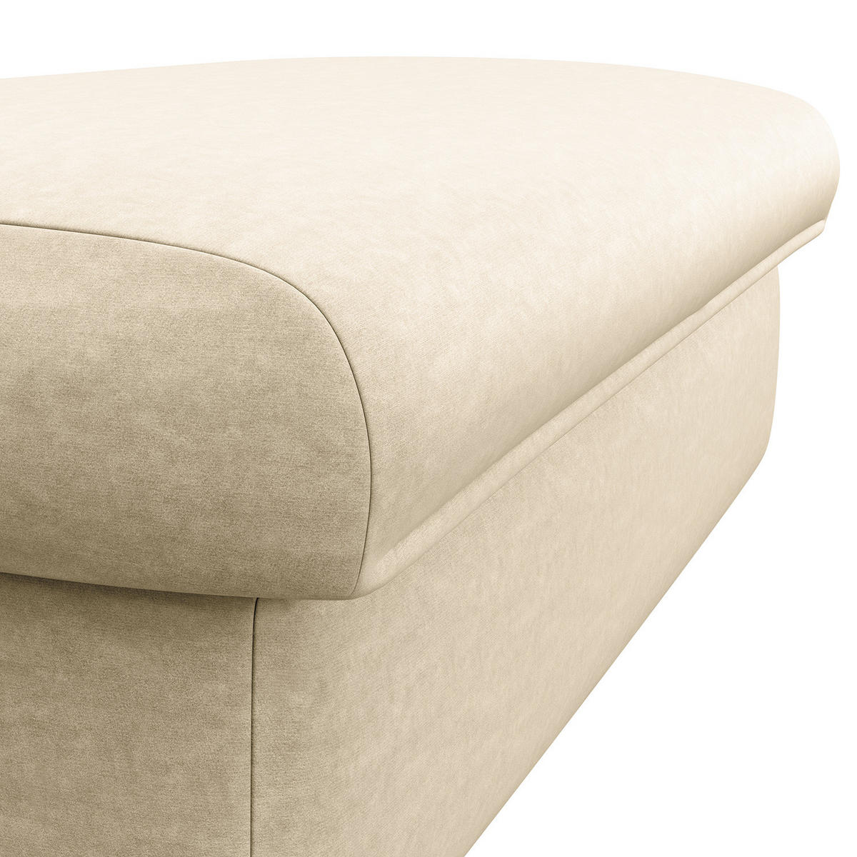 POLSTERHOCKER - Schwarz/Weiß, Kunststoff/Textil (131/44/61cm) - home24