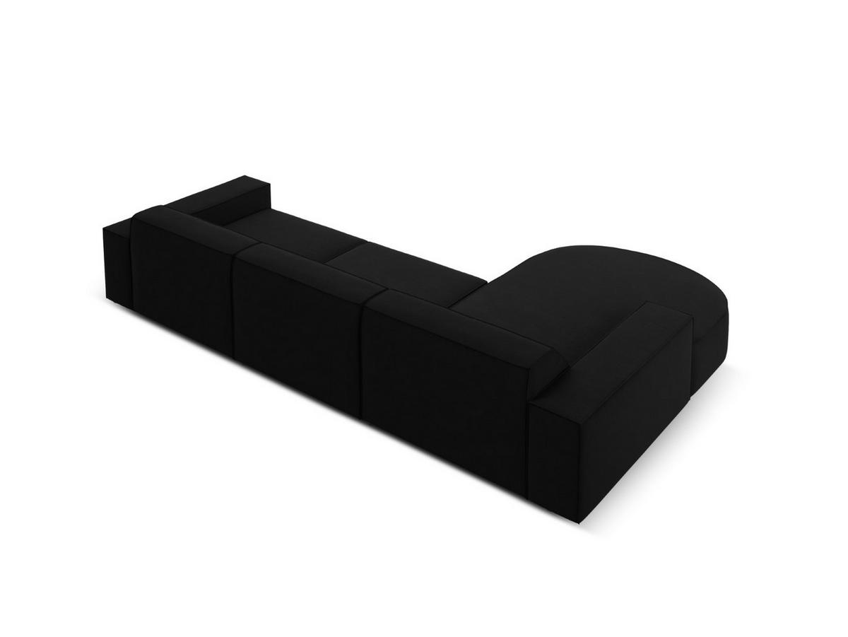 ECKSOFA links Jodie aus Samt schwarz 4 Sitzplätze - Schwarz, Textil (166/284cm) - Micadoni