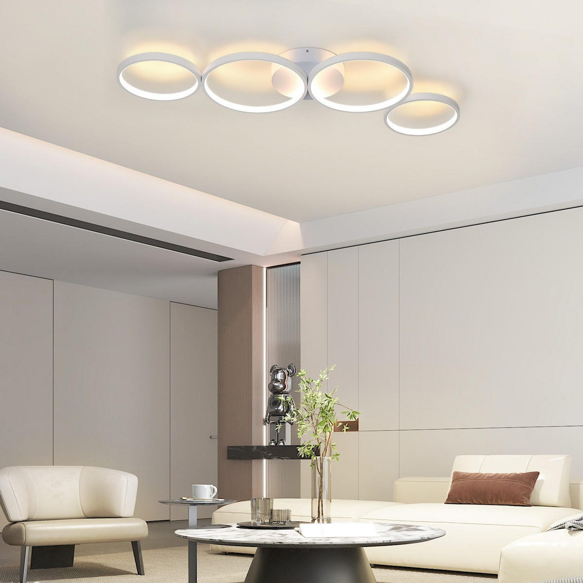 LED-DECKENLEUCHTE Maltby 100/35.5/5.8 cm - Weiß, Metall (35.5/100/5.8cm) - Nettlife