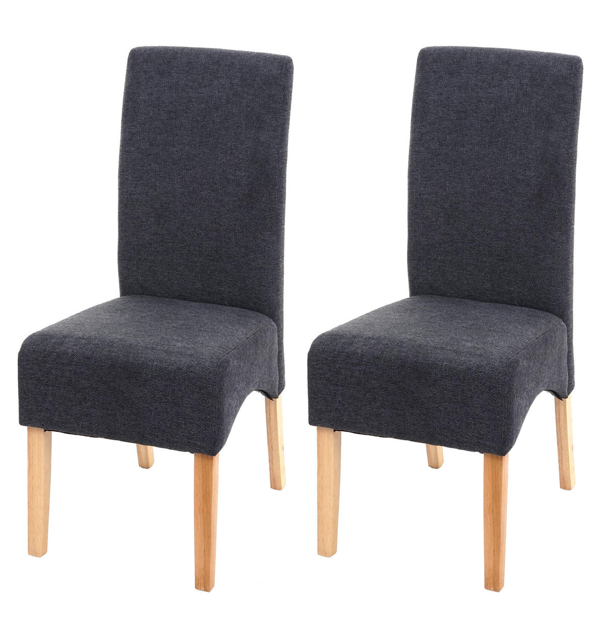 ESSZIMMERSTUHL Anthrazit 2er-Set - Anthrazit, Textil (44/100/56cm) - MCW