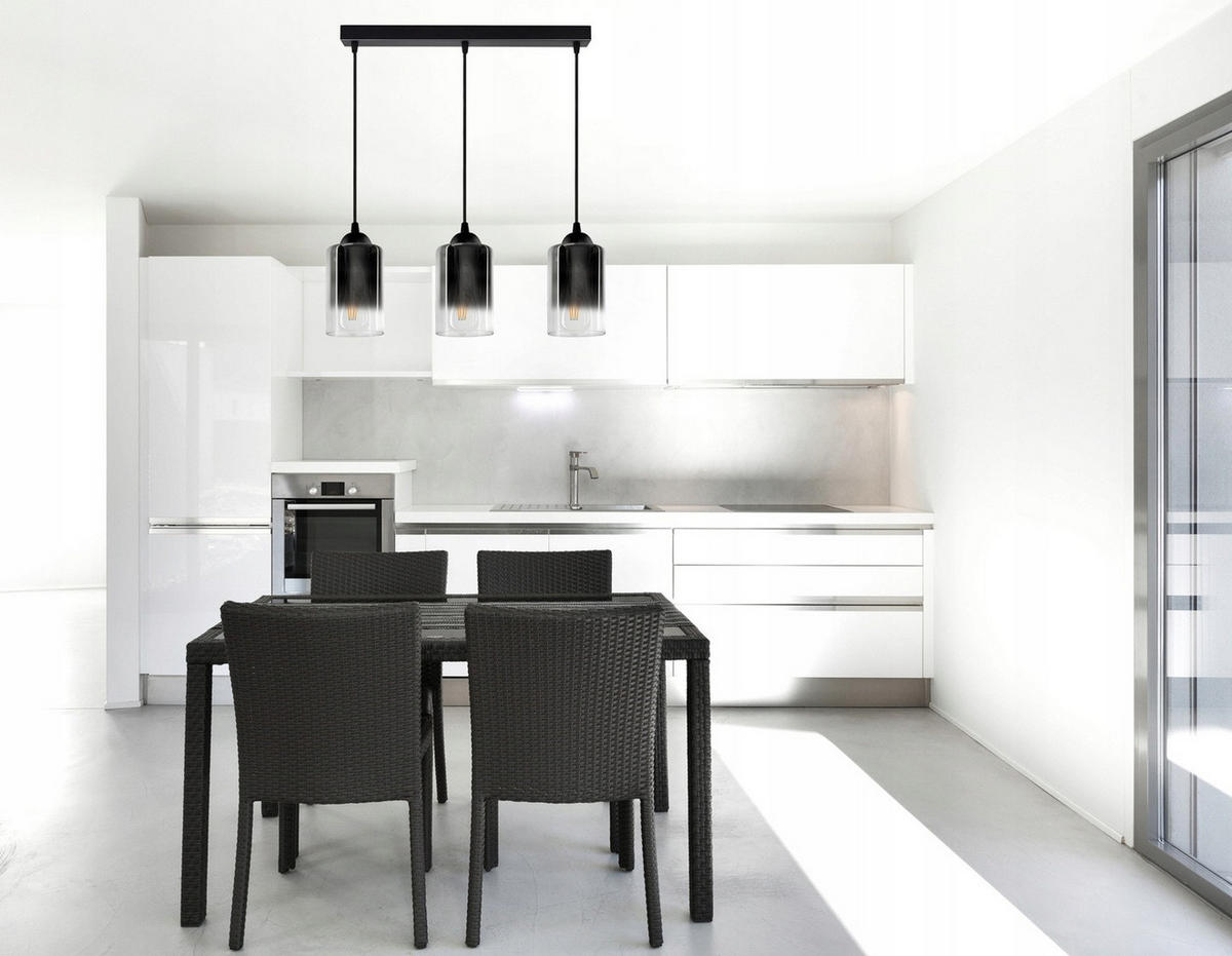 PENDELLEUCHTE GRAF - Transparent/Anthrazit, Glas/Metall (10/65/80cm) - kiki design