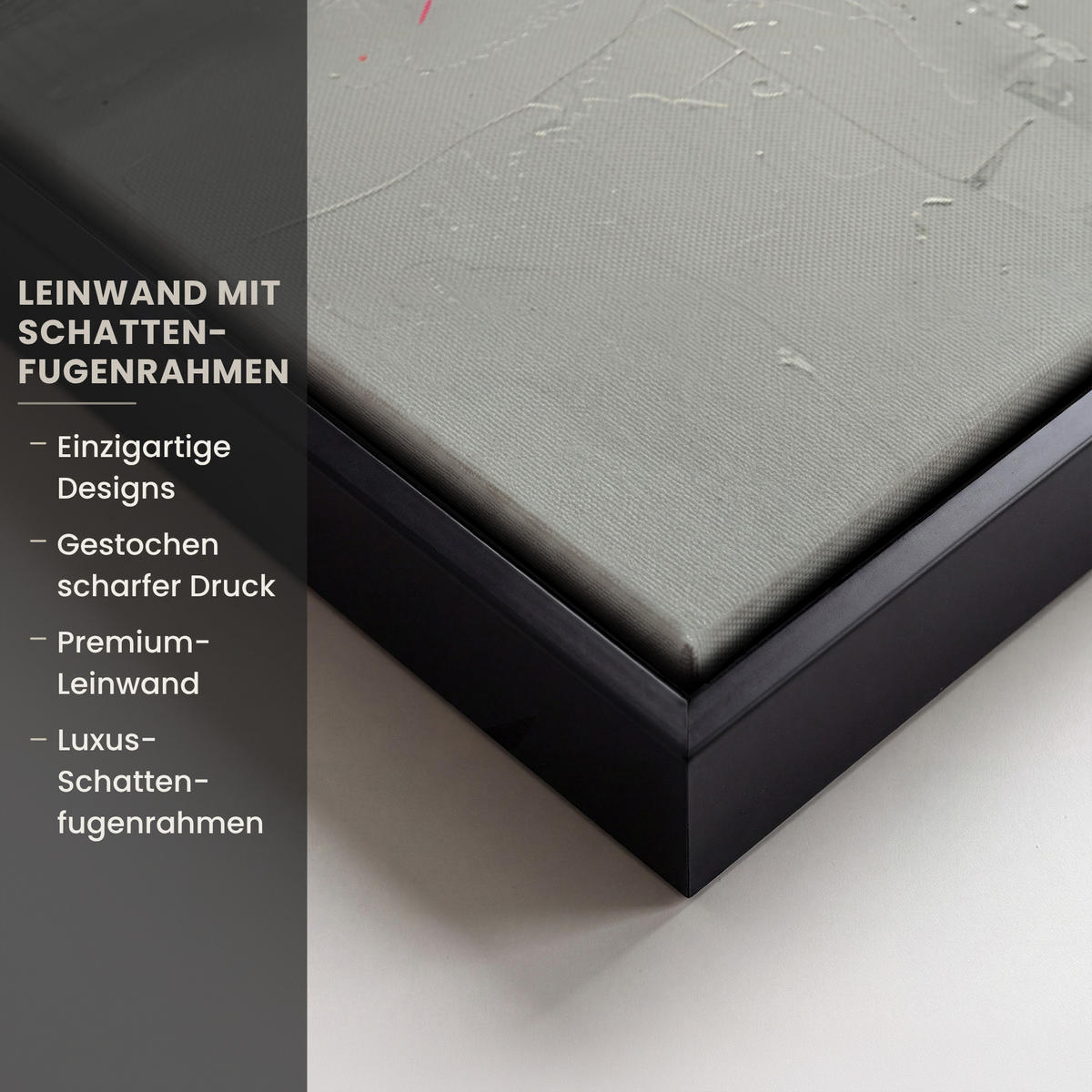 LEINWAND Bilder mit Rahmen - Moderne Kunst - Orange - Grau - Abstrakt - 60x40 - Hellgrau, Textil (60/40cm) - MuchoWow