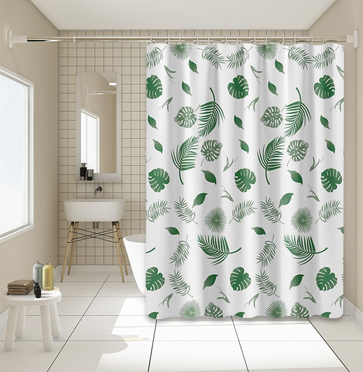 DUSCHVORHANG – 180 x 200 cm – inklusive Haken - Multicolor, Kunststoff (180/200cm)