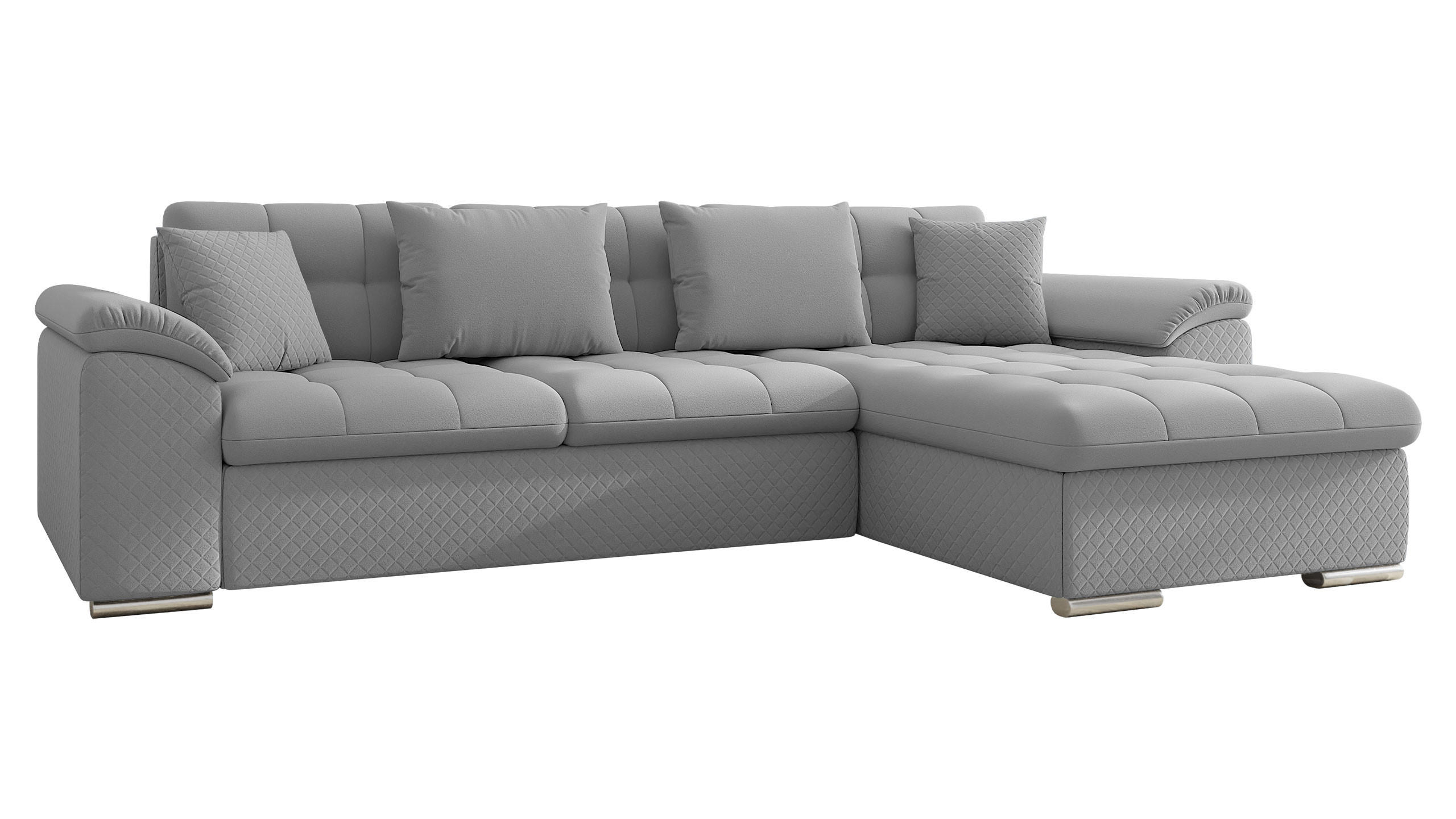 ECKSOFA Diana Premium, Seite: Rechts - Grau, Holz/Textil (280/160cm) - MIRJAN24