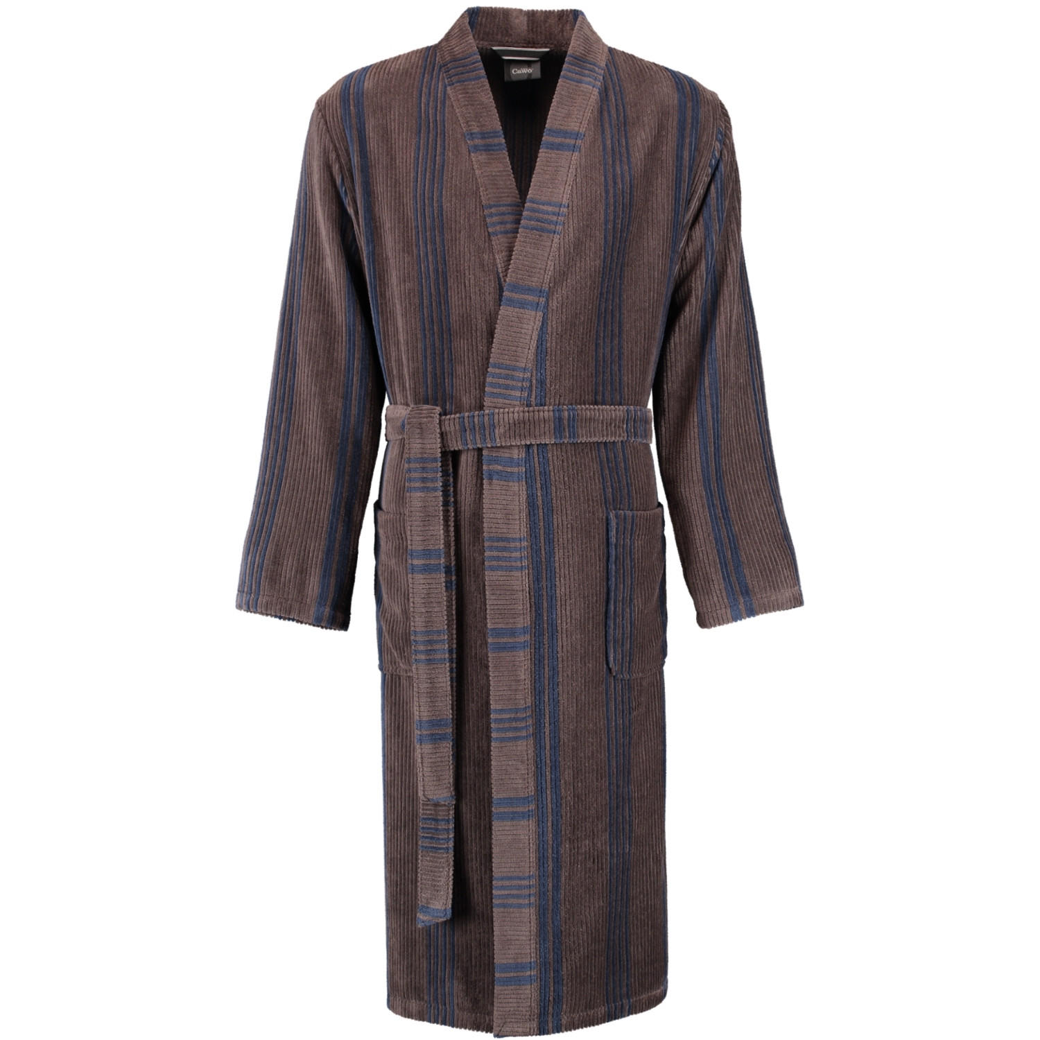 BADEMANTEL HERREN KIMONO STRUKTUR 2508 TABAK - 31 - Braun, Textil (Snull) - Cawoe